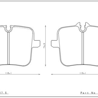 Endless Brake pads BMW M5 F90 Rear ME20 Compound