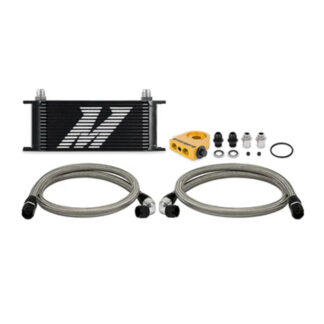 Mishimoto Universal Thermostatic Oil Cooler Kit, 16-Row, Black