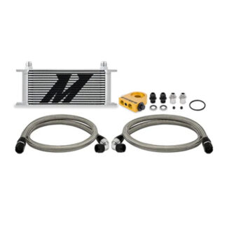 Mishimoto Universal Thermostatic Oil Cooler Kit, 16-Row, Silver