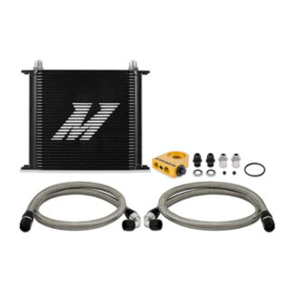 Mishimoto Universal Thermostatic Oil Cooler Kit, 34-Row, Black