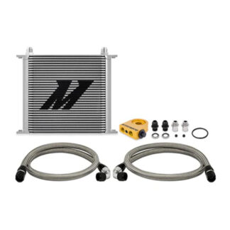 Mishimoto Universal Thermostatic Oil Cooler Kit, 34-Row, Silver