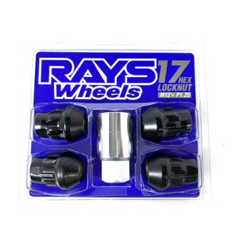 RAYS 17 HEX LOCK NUT SET 1.25 BK 4pcs & tool no logo