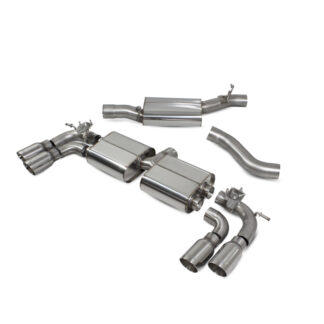 Scorpion Resonated cat/gpf-back system with valves Daytona Tailpipe Audi S3 2.0T 8V (3 Door & Sportback) PFL 2013 - 2016