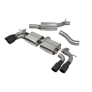 Scorpion Resonated cat/gpf-back system with valves Daytona Ceramic Tailpipe Audi S3 2.0T 8V (3 Door & Sportback) PFL 2013 - 2016