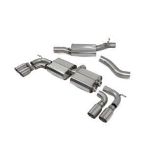 Scorpion Resonated cat/gpf-back system without valves Daytona Tailpipe Audi S3 2.0T 8V (3 Door & Sportback) PFL 2013 - 2016