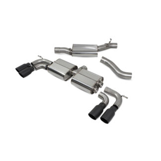 Scorpion Resonated cat/gpf-back system without valves Daytona Ceramic Tailpipe Audi S3 2.0T 8V (3 Door & Sportback) PFL 2013 - 2016