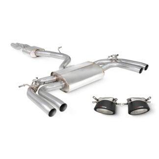 Scorpion Resonated Cat/GPF-back system with valves Ascari RS Tailpipe Audi RS3 8Y Saloon/Sedan 21-Current GPF Model 2021 - 2024
