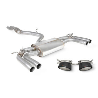 Scorpion Non-Resonated Cat/GPF-back system with elec valves Ascari RS Tailpipe Audi RS3 8Y Saloon/Sedan 21-Current GPF Model 2021 - 2024