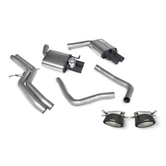 Scorpion Non-Resonated half system with trims Ascari RS Tailpipe Audi RS7 C7 4.0 TFSI Biturbo Quattro 2013 - 2018