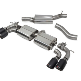 Scorpion Resonated cat/gpf back system & electronic valves Ascari Tailpipe Volkswagen MK7.5 Golf R (facelift) Non GPF Model 2017 - 2018