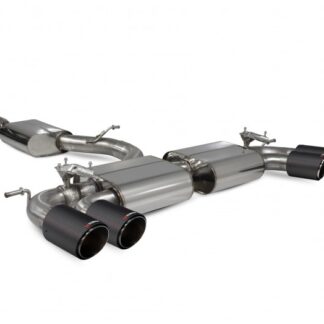 Scorpion Resonated cat/gpf back system & electronic valves Ascari Tailpipe Volkswagen MK8 Golf R GPF Model 2021 - 2024