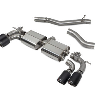 Scorpion Non-res cat/gpf back system with electronic valves Ascari Tailpipe Volkswagen MK7.5 Golf R (facelift) Non GPF Model 2017 - 2018