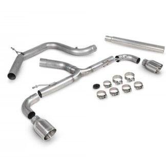 Scorpion Non-resonated Predator Cat-back System Daytona Tailpipe Volkswagen Scirocco R 2009 - 2017