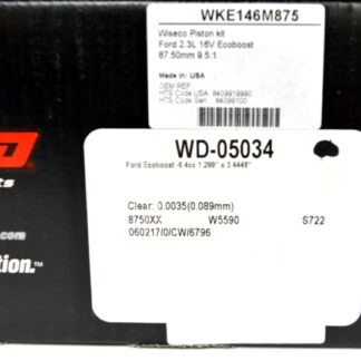 Wiseco Piston kit Ford 2.3L 16V Ecoboost(9.4:1) 87.50mm