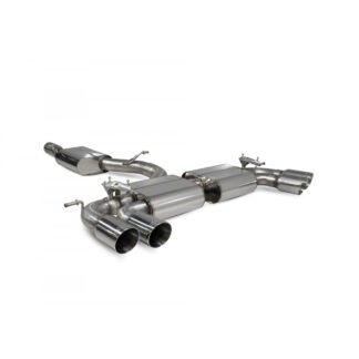 Scorpion Resonated cat/gpf back system & electronic valves Ascari Tailpipe Volkswagen MK8 Golf R GPF Model 2021 - 2024