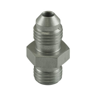 Turbosmart Fitting -4 AN Flare to -4 AN ORB Male Straight  Silver