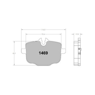 PFC 1469 RACE PAD SET - 332 CMPD 17 MM