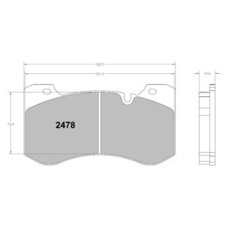 PFC 2478 RACE PAD SET - 331 CMPD 19 MM