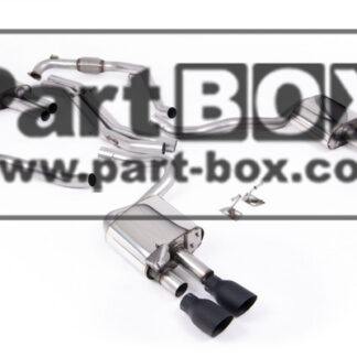 Milltek Exhaust - Cat Back Resonated with Quad GT-100 Cerakote Bl