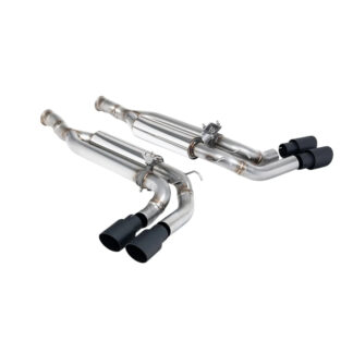 Milltek Exhaust - Cat Back Valved with Cerakote Black GT-90 Trims