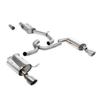 Milltek Exhaust - Resonated Quieter with Polished GT-100 Trims