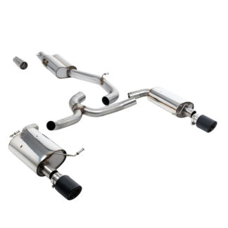 Milltek Exhaust - Resonated Quieter with Carbon Jet-100 Trims