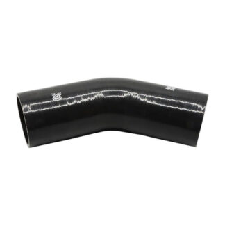PiperCross Black 45Deg 80mm bore 152mm leg length silicone hose