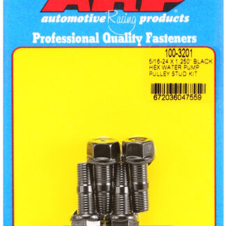 ARP 5/16-24 X 1.250 black hex water pump pulley stud kit