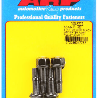 ARP 5/16-24 X 1.450 starter nose black hex water pump pulley stud kit