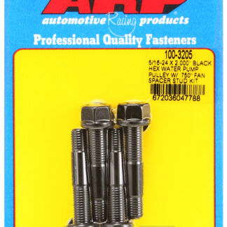 ARP 5/16-24 X 2.000 black hex water pump pulley w/ .750 fan