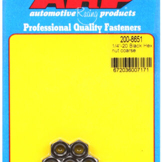 ARP 1/4-28 black coarse hex nut kit