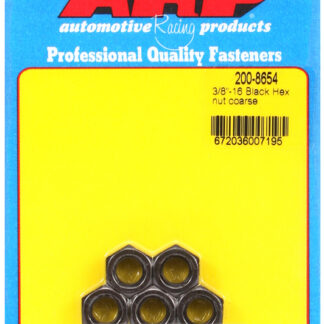 ARP 3/8-16 black coarse hex nut kit