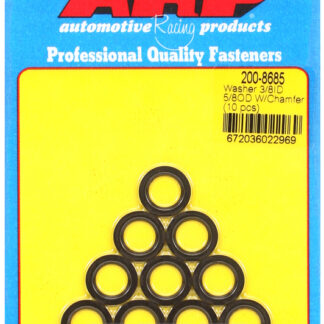 ARP 3/8 ID 5/8 OD machined chamfer black washers