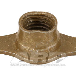 ARP 1/4-28 plate nut, 2-lug fixed w/ctr sunk rivet hole