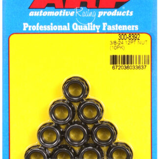 ARP 3/8-24, 1/2 socket, .645 flange OD, 12pt nut kit
