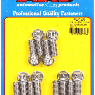 ARP 3/8 x .875 drilled SS 12pt header bolt kit