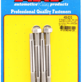 ARP 5/16-24 X 3.250 SS hex water pump pulley w/ 2.000 fan spacer stud kit