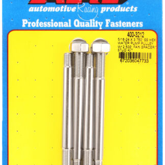 ARP 5/16-24 X 3.750 SS hex water pump pulley w/ 2.500 fan spacer stud kit