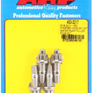ARP 5/16-24 X 1.450 starter nose SS 12pt water pump pulley stud kit
