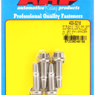 ARP 5/16-24 X 1.500 SS 12pt water pump pulley w/ .250 fan spacer stud kit