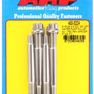 ARP 5/16-24 X 3.000 SS 12pt water pump pulley w/ 1.750 fan spacer stud kit