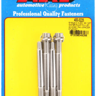 ARP 5/16-24 X 3.250 SS 12pt water pump pulley w/ 2.000 fan spacer stud kit