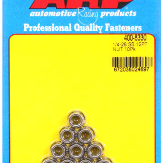 ARP 1/4-28 SS 12pt nut kit