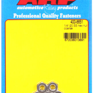 ARP 1/4-20 SS coarse hex nut kit