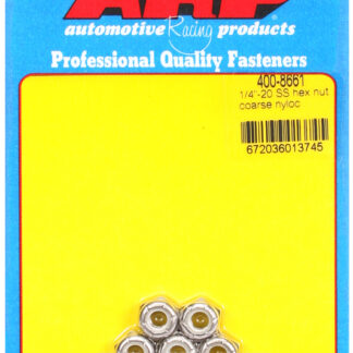 ARP 1/4-20 SS coarse nyloc hex nut kit