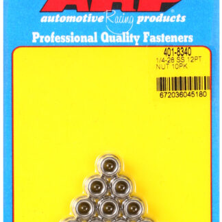 ARP 1/4-20 SS 12pt nut kit