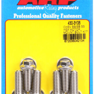 ARP Chevy hex motor mount bolt kit with energy suspension mounts