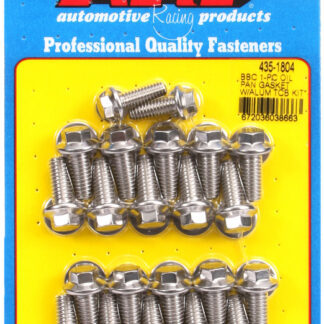 ARP BB Chevy1-pc oil pan gasket w/alum timing cover hex bolt kit