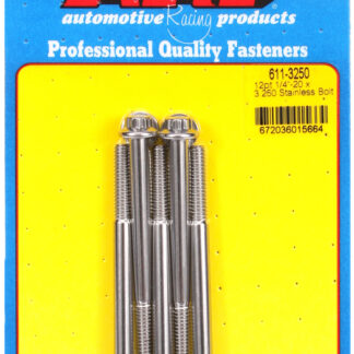 ARP 1/4-20 x 3.250 12pt SS bolts