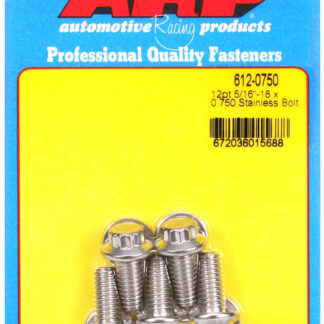 ARP 5/16-18 x 0.750 12pt SS bolts